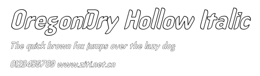 OregonDry Hollow Italic.ttf字體轉換器圖片