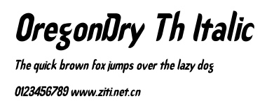 OregonDry Th Italic.ttf字體轉換器圖片