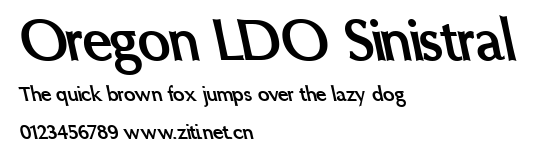 Oregon LDO Sinistral.ttf字體轉換器圖片