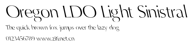 Oregon LDO Light Sinistral.ttf字體轉換器圖片