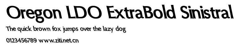 Oregon LDO ExtraBold Sinistral.ttf字體轉換器圖片