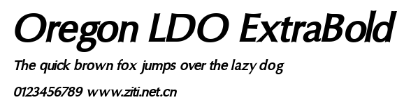 Oregon LDO ExtraBold.ttf字體轉換器圖片