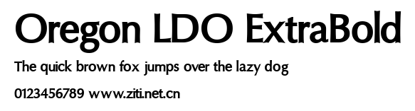 Oregon LDO ExtraBold.ttf字體轉換器圖片