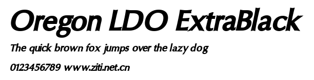 Oregon LDO ExtraBlack.ttf字體轉換器圖片