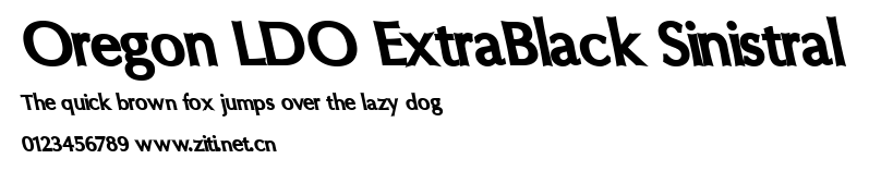 Oregon LDO ExtraBlack Sinistral.ttf字體轉換器圖片