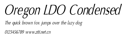 Oregon LDO Condensed.ttf字體轉換器圖片