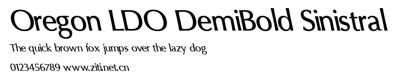 Oregon LDO DemiBold Sinistral.ttf字體轉換器圖片