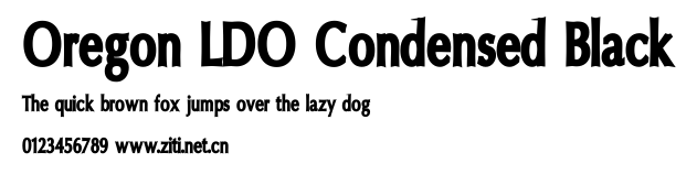 Oregon LDO Condensed Black.ttf字體轉換器圖片