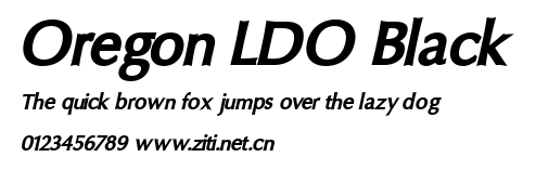 Oregon LDO Black.ttf字體轉換器圖片