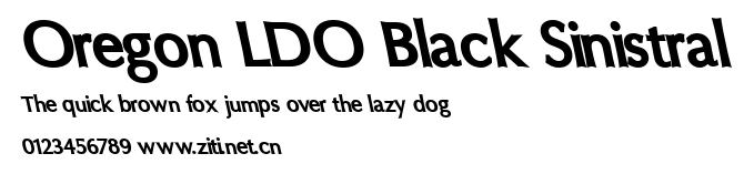 Oregon LDO Black Sinistral.ttf字體轉換器圖片