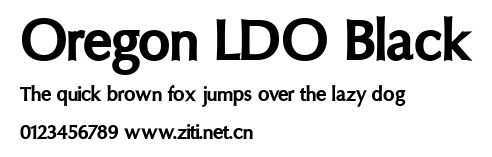 Oregon LDO Black.ttf字體轉換器圖片