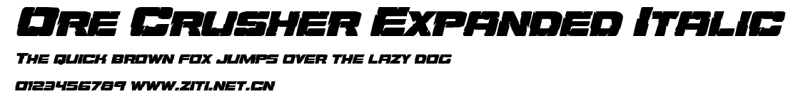Ore Crusher Expanded Italic.ttf字體轉換器圖片