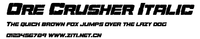 Ore Crusher Italic.ttf字體轉換器圖片