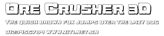Ore Crusher 3D.ttf字體轉換器圖片
