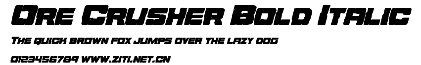 Ore Crusher Bold Italic.ttf字體轉換器圖片