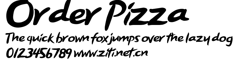 Order Pizza.ttf字體轉換器圖片