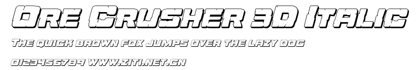 Ore Crusher 3D Italic.ttf字體轉換器圖片