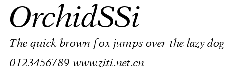 OrchidSSi.ttf字體轉換器圖片
