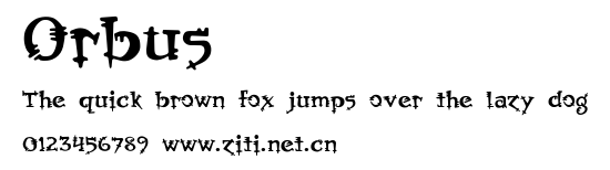 Orbus.ttf字體轉換器圖片