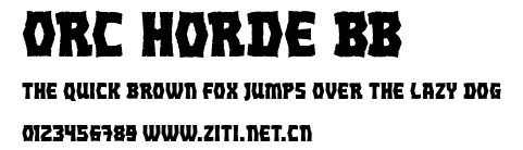 Orc Horde BB.ttf字體轉換器圖片