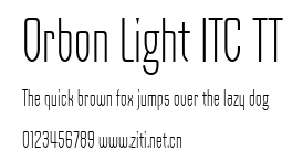 Orbon Light ITC TT.ttf字體轉換器圖片
