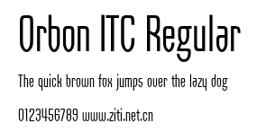 Orbon ITC Regular.ttf字體轉換器圖片