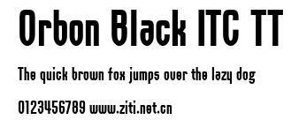 Orbon Black ITC TT.ttf字體轉換器圖片