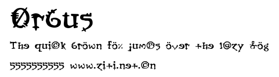 Orbus.ttf字體轉換器圖片