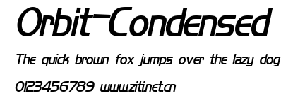 Orbit-Condensed.ttf字體轉換器圖片