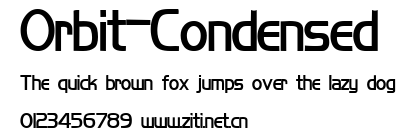 Orbit-Condensed.ttf字體轉換器圖片