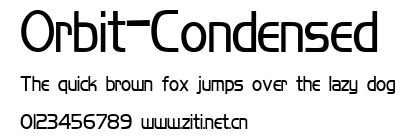 Orbit-Condensed.ttf字體轉換器圖片