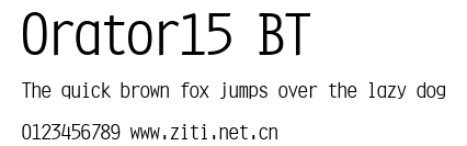 Orator15 BT.ttf字體轉換器圖片