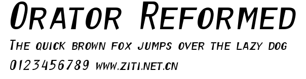 Orator Reformed.ttf字體轉換器圖片
