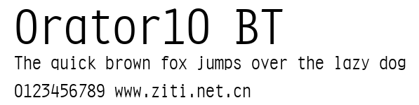 Orator10 BT.ttf字體轉換器圖片