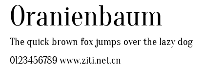 Oranienbaum.ttf字體轉換器圖片