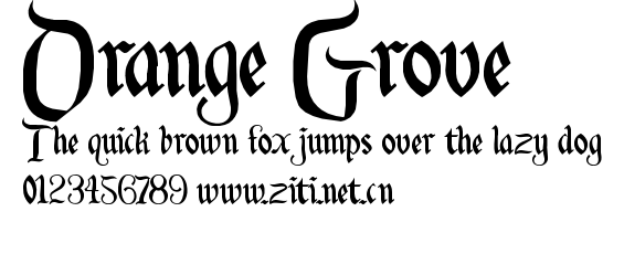 Orange Grove.ttf字體轉換器圖片