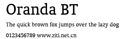 Oranda BT.ttf字體轉換器圖片
