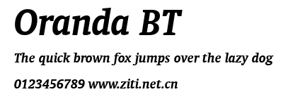 Oranda BT.ttf字體轉換器圖片