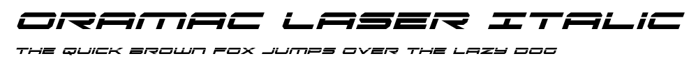 Oramac Laser Italic.ttf字體轉換器圖片