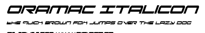 Oramac ItaliCon.ttf字體轉換器圖片