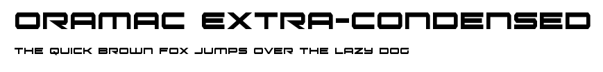 Oramac Extra-Condensed.ttf字體轉換器圖片