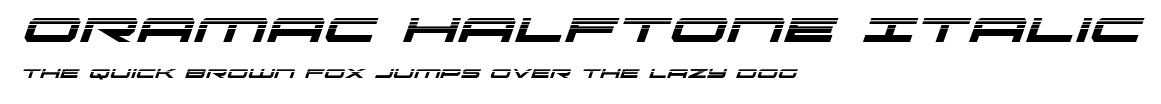 Oramac Halftone Italic.ttf字體轉換器圖片