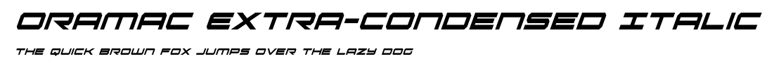 Oramac Extra-Condensed Italic.ttf字體轉換器圖片