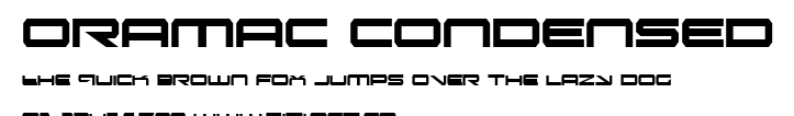 Oramac Condensed.ttf字體轉換器圖片