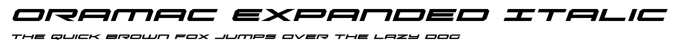 Oramac Expanded Italic.ttf字體轉換器圖片