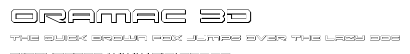 Oramac 3D.ttf字體轉換器圖片