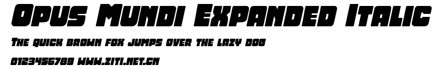 Opus Mundi Expanded Italic.ttf字體轉換器圖片