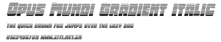 Opus Mundi Gradient Italic.ttf字體轉換器圖片