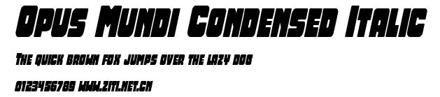 Opus Mundi Condensed Italic.ttf字體轉換器圖片