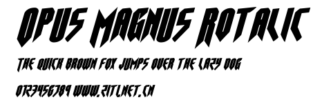 Opus Magnus Rotalic.ttf字體轉換器圖片